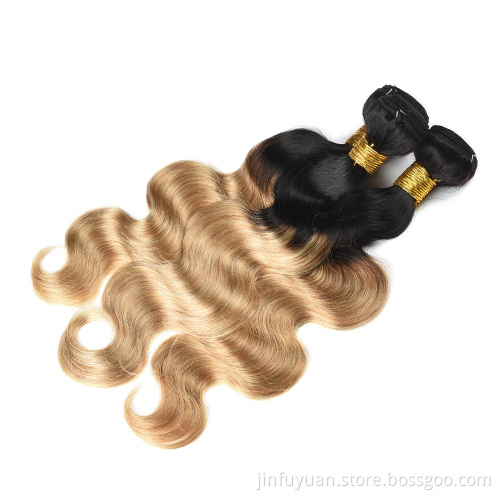 Raw ombre Hair,Virgin Human Hair Body wave Hair,1b/27 # Hair Weave